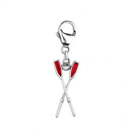 00057479 C W Sellors Sterling Silver Regatta Red Oar Clip Charm, G632.