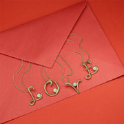 18ct Yellow Gold Moonstone Love Letters Initial Z Necklace