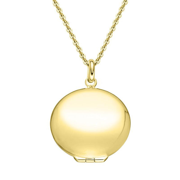 Yellow Gold Vermeil Round Keepsake Locket P2639