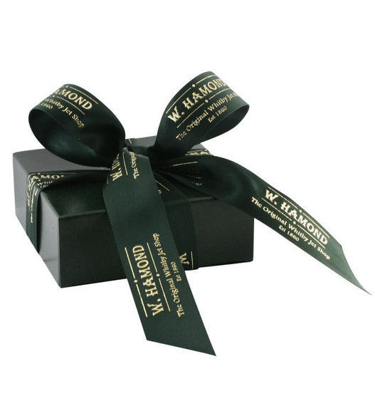 Antique Whitby Jet Carved Marquise Multi Faceted Brooch D