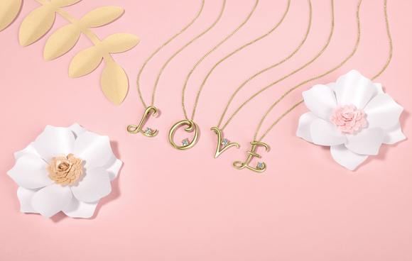 Love Letters 9ct Yellow Gold 0.10ct Diamond Initial I Necklace