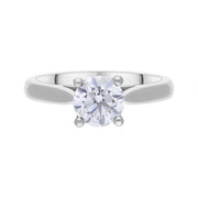 Platinum 1.00ct Diamond Round Brilliant Cut Solitaire Ring