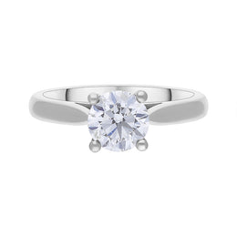 Platinum 1.00ct Diamond Round Brilliant Cut Solitaire Ring