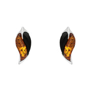 sterling-silver-amber-whitby-jet-leaf-stud-Earrings-E1574