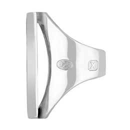 Sterling Silver Blue John Hallmark Large Square Ring