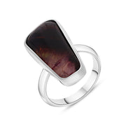 Sterling Silver Blue John Oblong Abstract Ring, RUNQ0001678