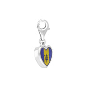 Sterling Silver Coquina Barbados Heart Clip Charm