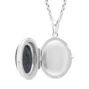 Sterling Silver Preseli Bluestone Oval Locket Pendant