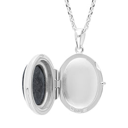 Sterling Silver Preseli Bluestone Oval Locket Pendant