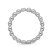 Sterling Silver Stepping Stones Beaded Stacking Ring, R616. ¬£79_3
