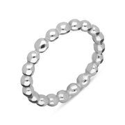 Sterling Silver Stepping Stones Beaded Stacking Ring, R616. ¬£79