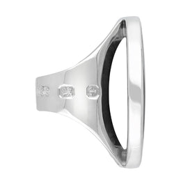 Sterling Silver Turquoise Hallmark Large Round Ring