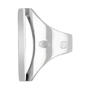 Sterling Silver Turquoise Hallmark Large Square Ring