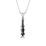 Sterling Silver Upside Down Hanging Bat Pendant P3683