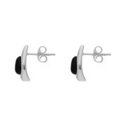 Sterling Silver Whitby Jet Small Teardrop Stud Earrings, E1893_2.