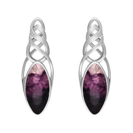 Sterling Silver Blue John Celtic Marquise Piece Set, S012