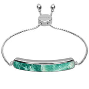 00181212 Sterling Silver Amazonite Lineaire Long Bracelet, B1071.