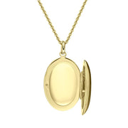 Yellow Gold Vermeil Large Oval Keepsake Locket P2632