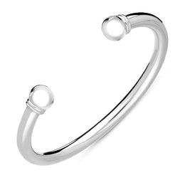 00090575 Sterling Silver Extra Large Plain Torc Bangle, B871_XL. 