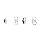 C W Sellors Sterling Silver Spectrolite 5mm Classic Small Round Stud Earrings, E002.