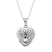 Sterling Silver Winged Padlock Locket, P3264.