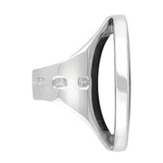 Silver Blue John King's Coronation Hallmark Large Round Ring R611 CFH