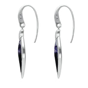 Sterling Silver Blue John Leaf Hook Drop Earrings, E2020