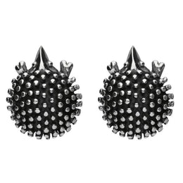 Sterling Silver Hedgehog Stud Earrings D