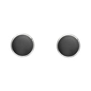 Sterling Silver Hematite 4mm Classic Small Round Stud Earrings, E001