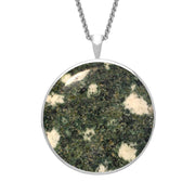 Sterling Silver Preseli Bluestone Round Classic Large Necklace, P1800.