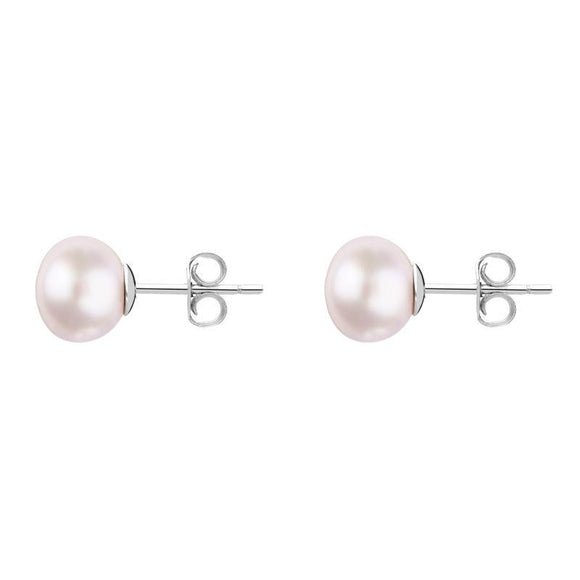 Sterling Silver 5mm Pink Freshwater Pearl Stud Earrings E627