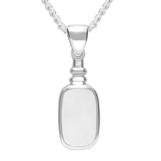 Sterling Silver Bauxite Oblong Bottle Top Necklace P009