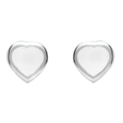 Sterling Silver Bauxite Small Heart Stud Earrings E763
