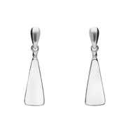 Sterling Silver Bauxite Triangle Drop Earrings E145