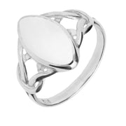 Sterling Silver Baxuite Marquise Celtic Ring R463