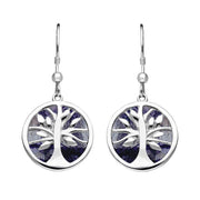 Sterling Silver Blue John Large Round Tree of Life Two Piece Set S063