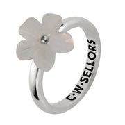Sterling Silver Chalcedony Tuberose Platycodon Ring, R996.