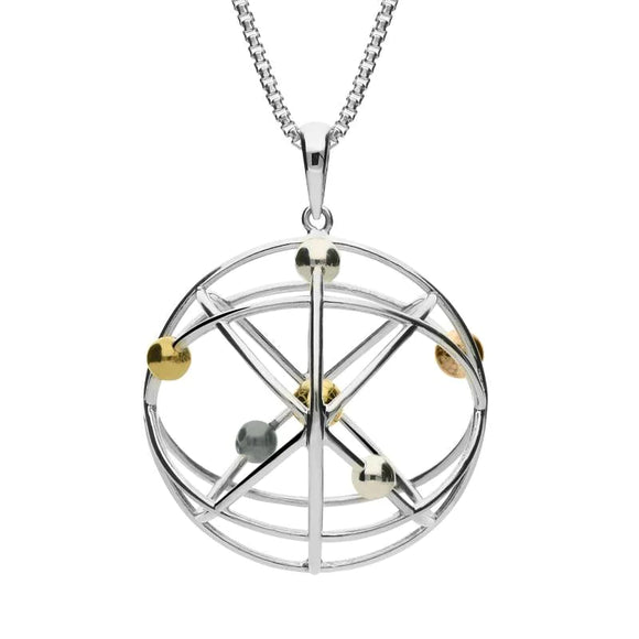 Sterling Silver Joseph Wright Large Orrery Necklace P3253