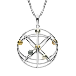 Sterling Silver Joseph Wright Large Orrery Necklace P3253