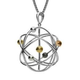 Sterling Silver Joseph Wright Large Orrery Necklace P3253 side