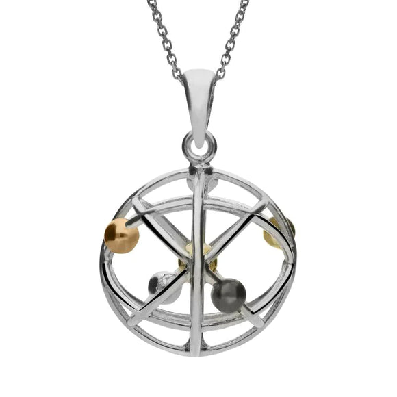 Sterling Silver Joseph Wright Small Orrery Necklace P3254