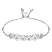 Sterling Silver King's Coronation Hallmark Round Disc Adjustable Bracelet B1255_CFH