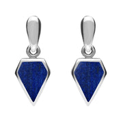 Sterling Silver Lapis Lazuli Small Kite Drop Earrings E271