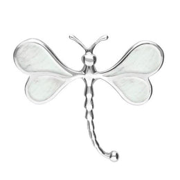 Sterling Silver Mother of Pearl Dragonfly Brooch. M268.