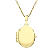 Yellow Gold Vermeil Oval Keepsake Locket P3520c