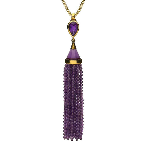 Yellow Gold Vermeil Amethyst Cascade Necklace, P3093C.