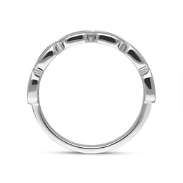 Sterling Silver Queen's Jubilee Hallmark Cushion Disc Ring D