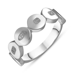 Sterling Silver Jubilee Hallmark Collection Round Disc Ring, R1243_JFH