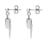 Sterling Silver Preseli Bluestone Arrowhead Drop Earrings E201_2