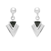 Sterling Silver Preseli Bluestone Arrowhead Drop Earrings E201